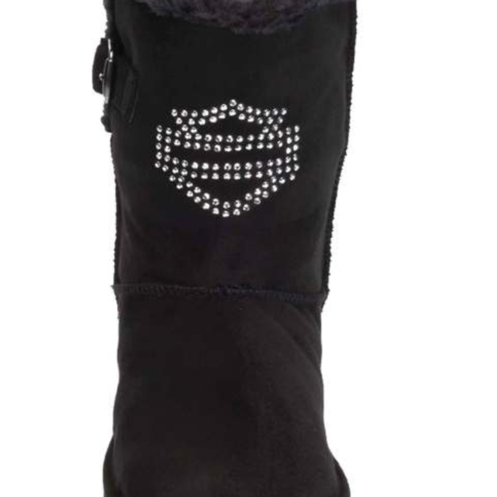Harley Davidson Black Warm-Up Faux Fur Boots NWT - Picture 3 of 7